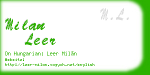 milan leer business card